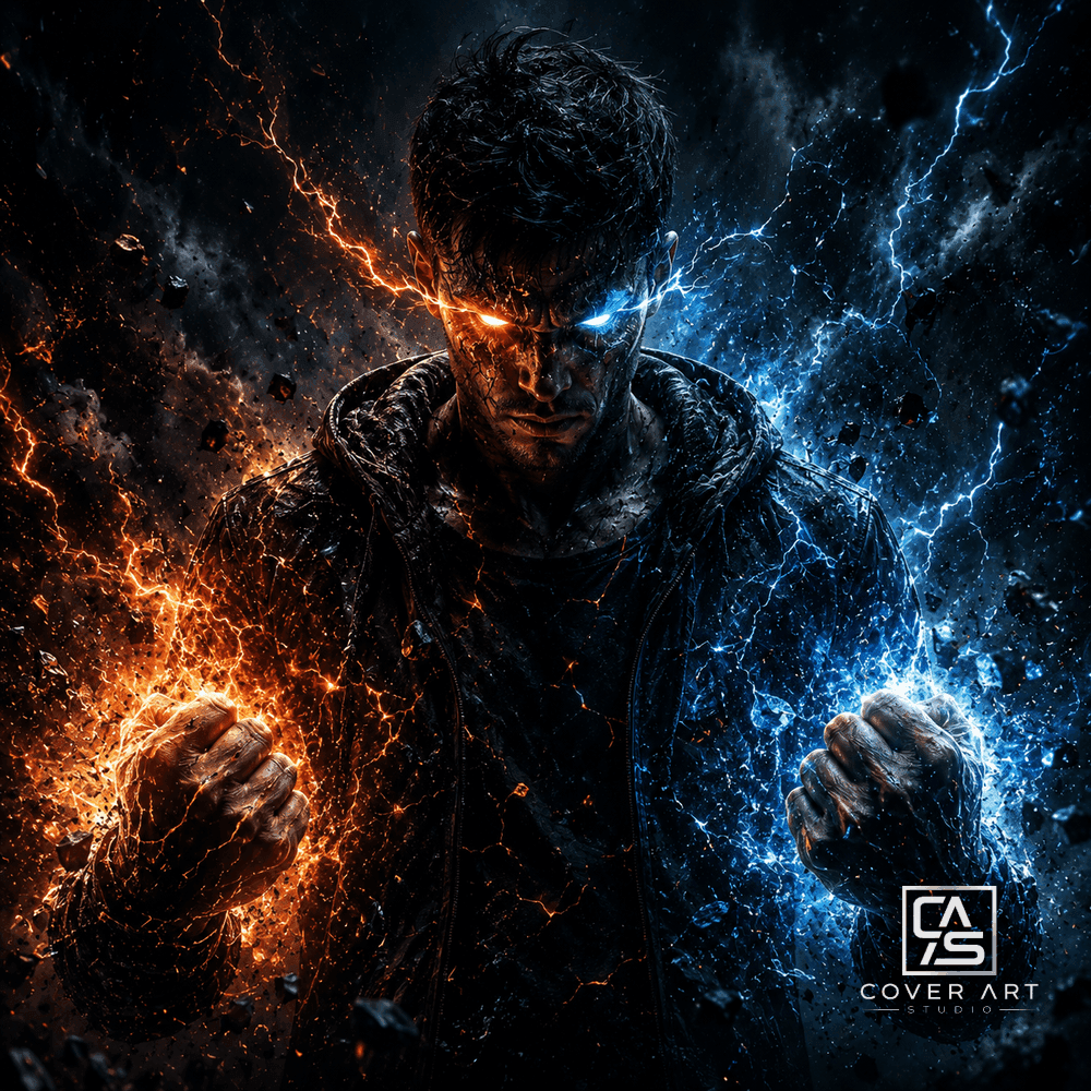 Fire & Ice — premium hardstyle cover art 3000×3000 HD