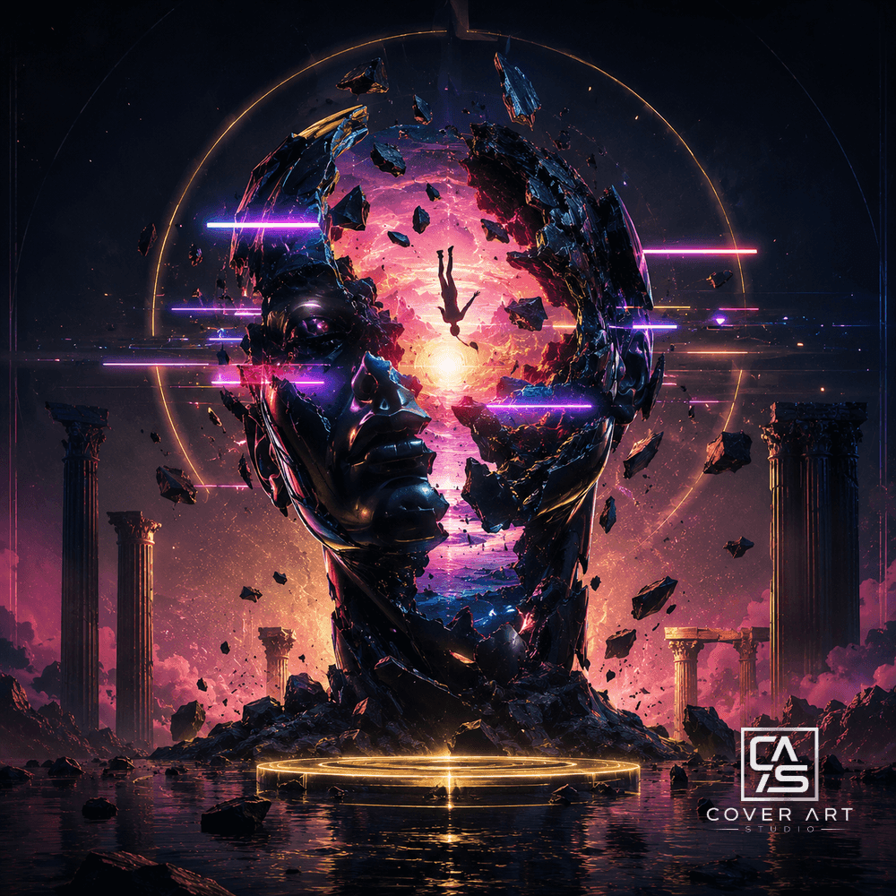 Mindfall — premium rawphoric hardstyle cover art 3000×3000 HD