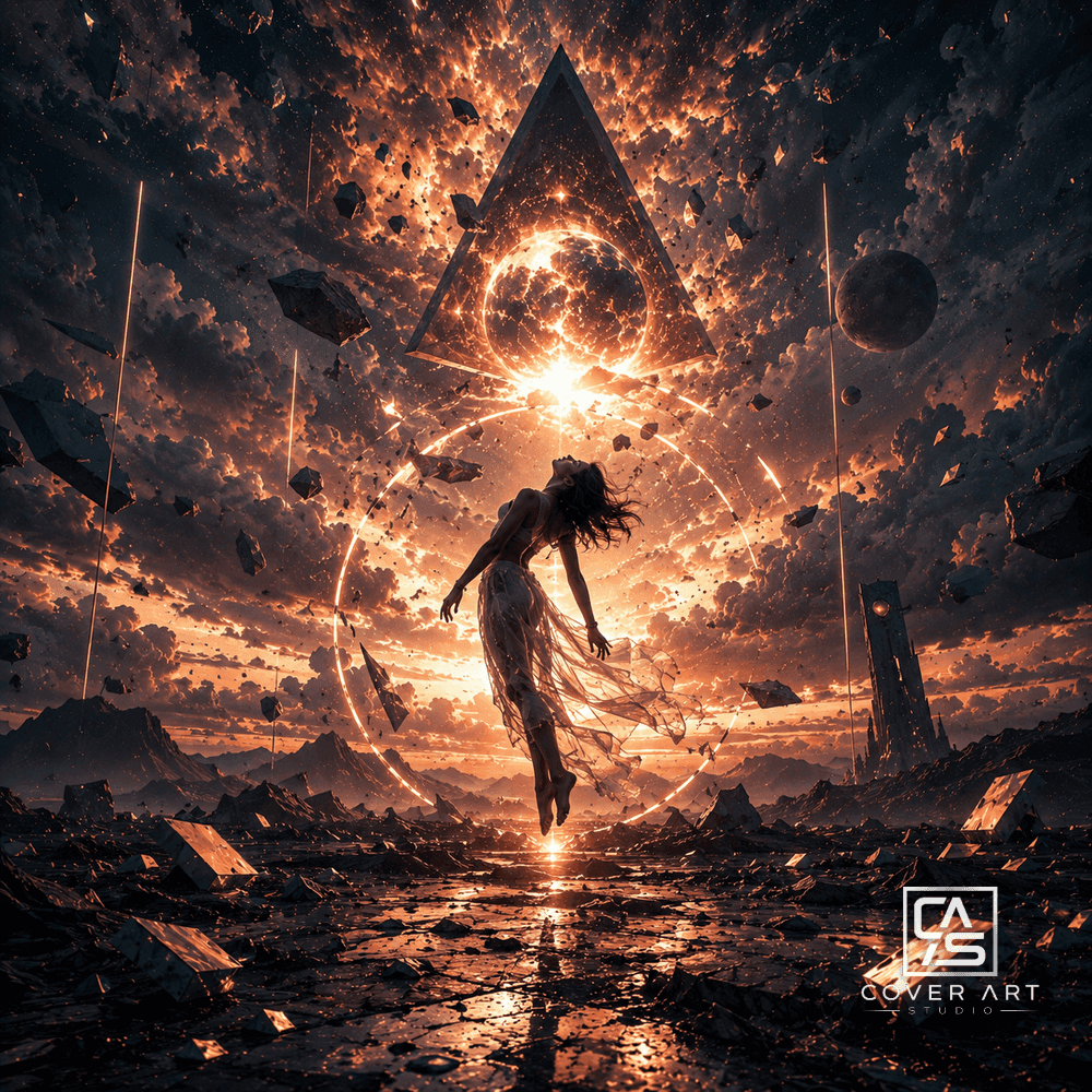 Transcendence — premium euphoric hardstyle cover art 3000×3000 HD