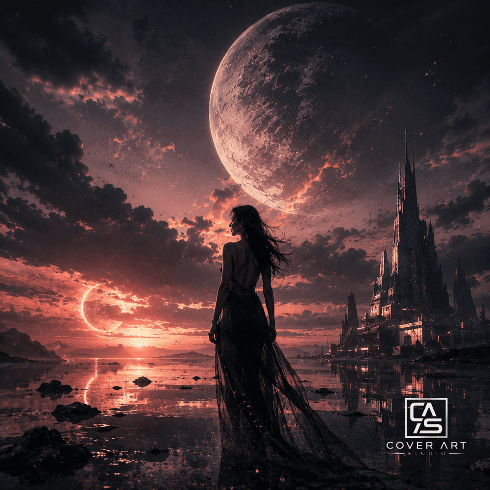 Moonlit Reverie — premium trance cover art 3000×3000 HD