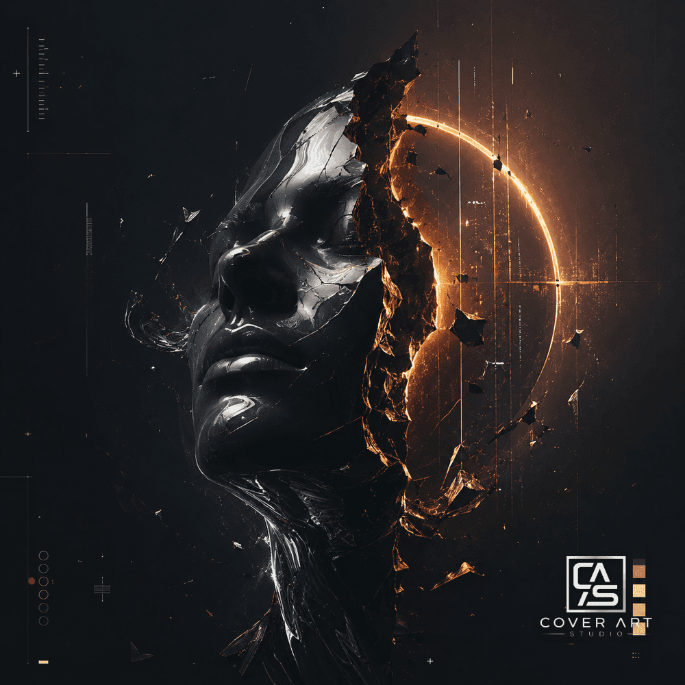 Reaching Silence — premium hardcore cover art 3000×3000 HD