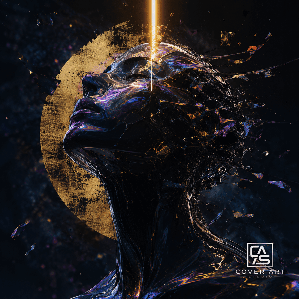 Fractured Dawn — premium trance hardstyle cover art 3000×3000 HD