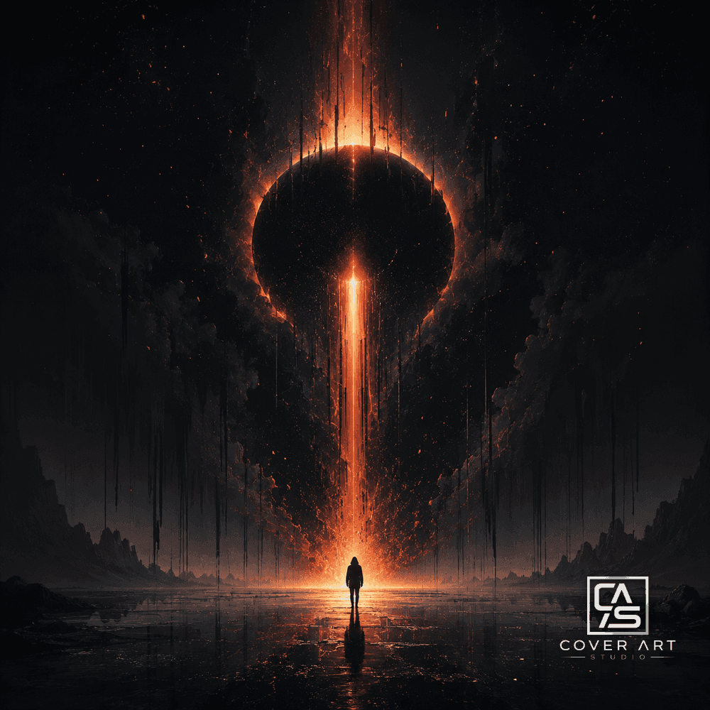 Ember Descent — premium hardstyle cover art 3000×3000 HD