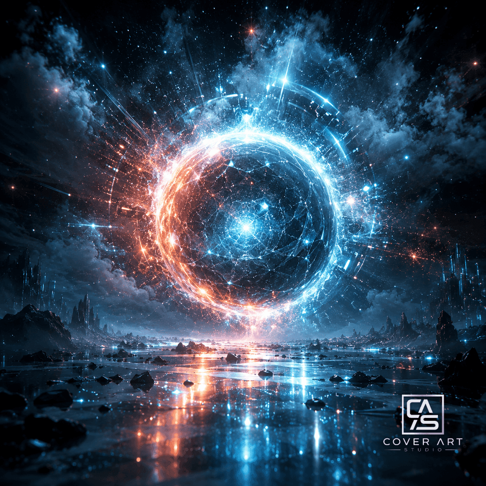 Quantum Sphere — premium trance hardstyle cover art 3000×3000 HD